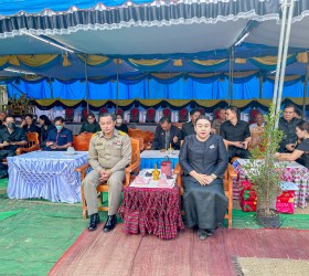 พิธีทอดผ้าไตรบังสุกุลในการบำเพ็ญกุศลและฌาปนกิจศพหลวงปู่แดง กุศลจิตโต(มีแสง)